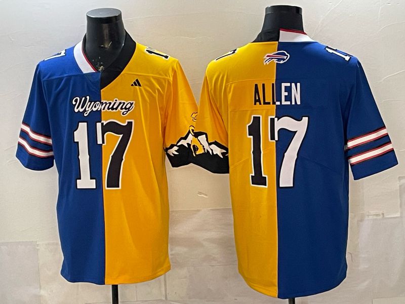 Men 2026 Buffalo Bills #17 Allen blue yellow Limited NFL Jersey style 0005